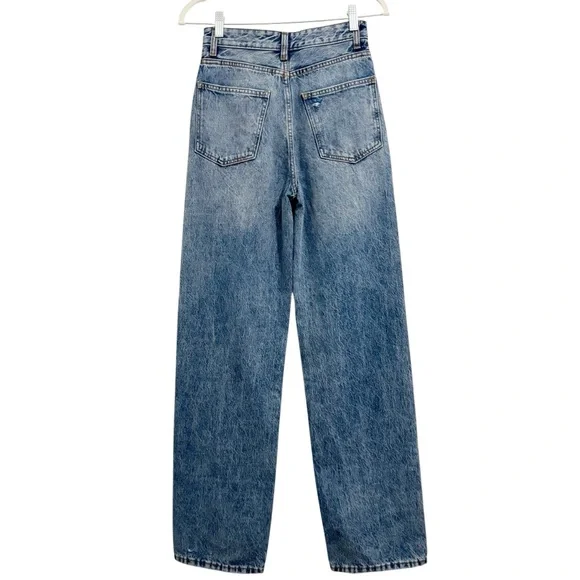 Zara The Ripped High Waist Mom Jeans NWT 0 - Picture 3 of 12